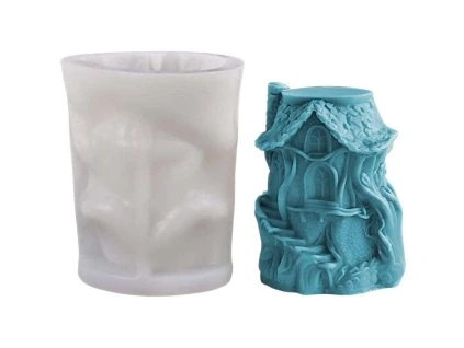 Silikonová forma na svíčku – lesní domeček