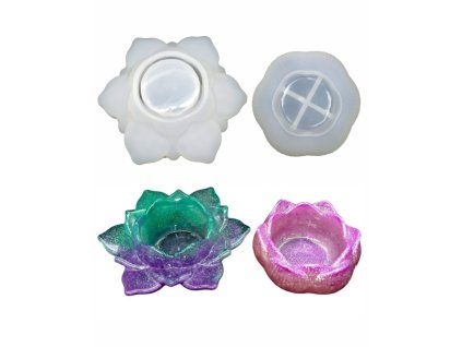 Silicone molds for epoxy resin - candlestick flowers