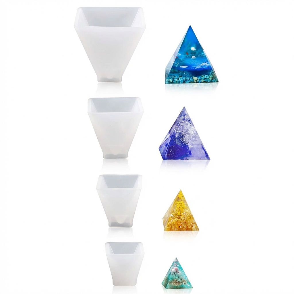 Silikonové formy – pyramidy Velikost: 6,5 cm