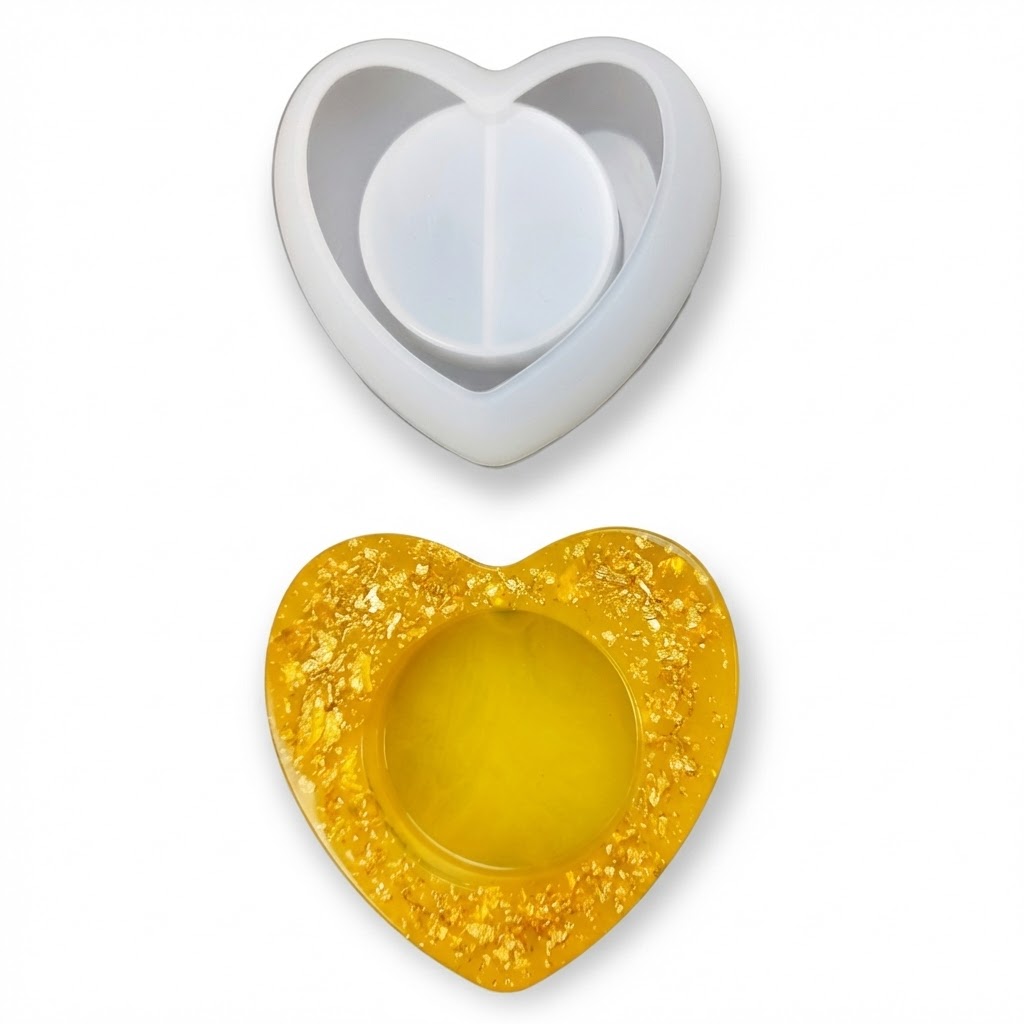 Silikonová forma – svícen srdce