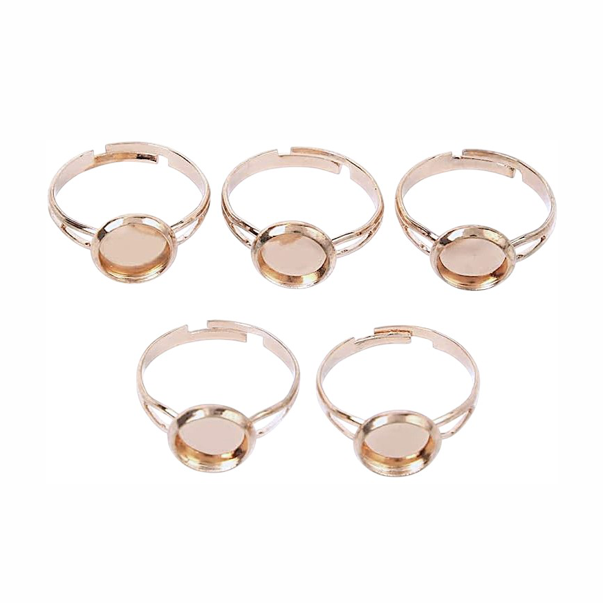 Kovové lůžko na prstýnek zlaté Průměr: 10 mm