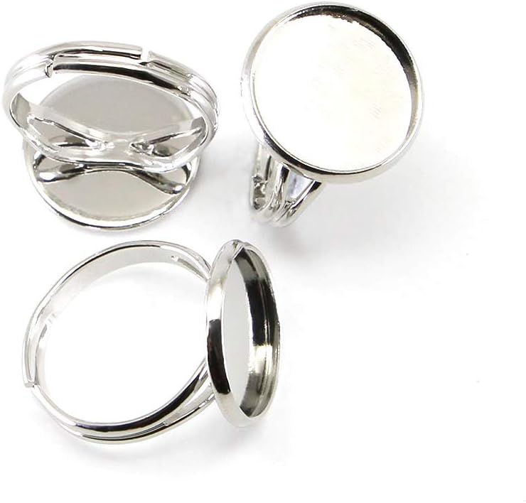Kovové lůžko na prstýnek stříbrné Průměr: 18 mm