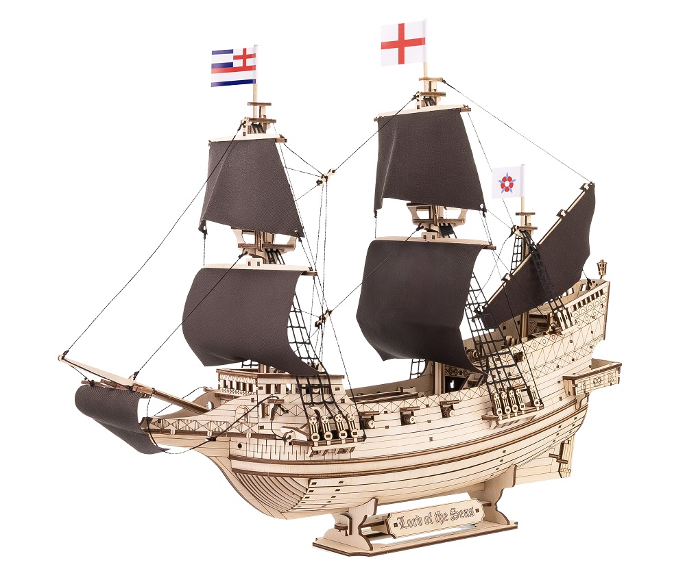 Dřevěná 3D stavebnice — Galeona „Král moří“