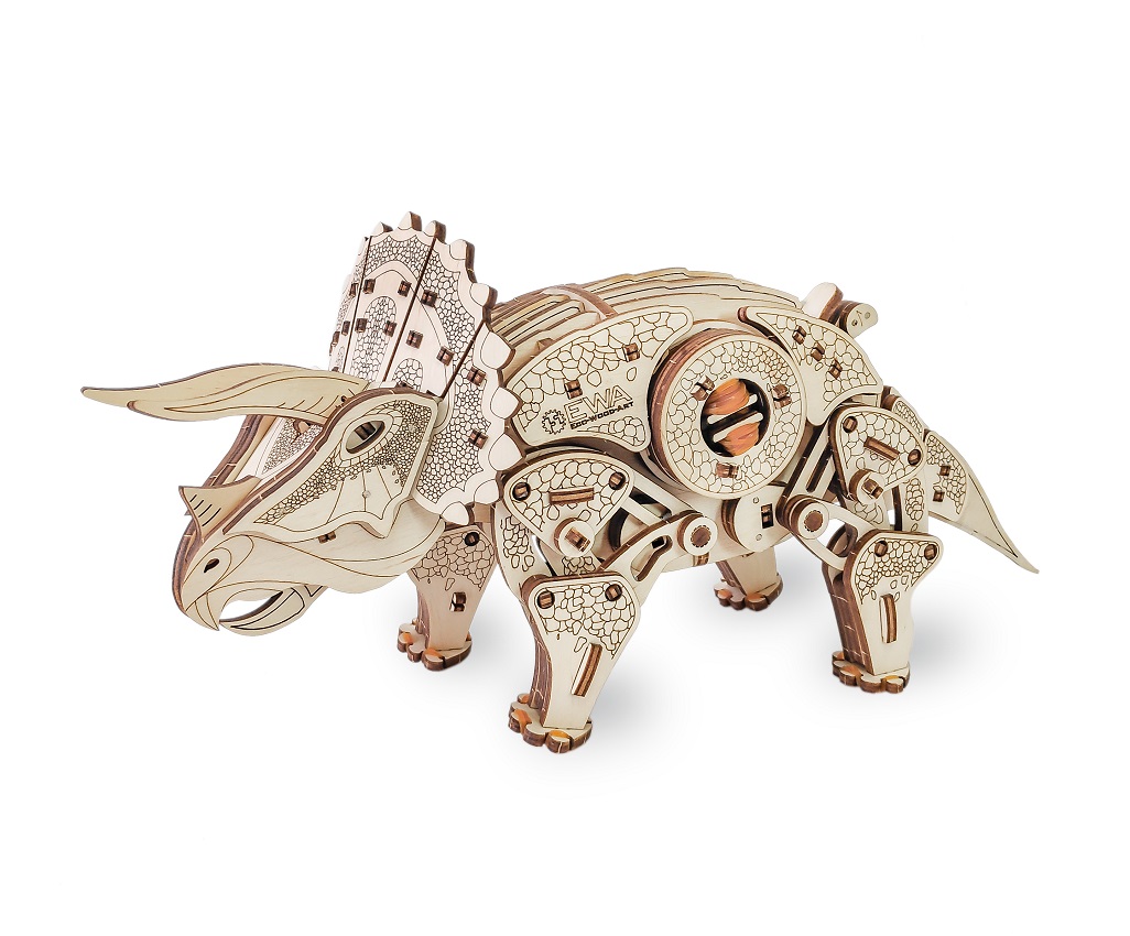 Dřevěná 3D stavebnice — Triceratops
