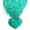 Holographic Glitter Flakes for Resin 10 g – Blue-Green