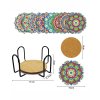 Diamantové maľovanie – podložky mandaly 8 ks so stojanom