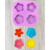 Silikonform zur Seifenherstellung – Blumen 4 Stk.