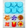 Silikonform zur Seifenherstellung – Blumen 6 Stk.