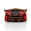 Dřevěná 3D stavebnice —  závodní auto červené