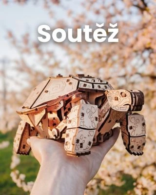 SOUTĚŽ O NOVINKU 🎉 Chcete si zkusit složit vlastní chodící želvu? 🐢 Teď máte šanci ji vyhrát! 💜 Hrajeme o dřevěnou 3D...