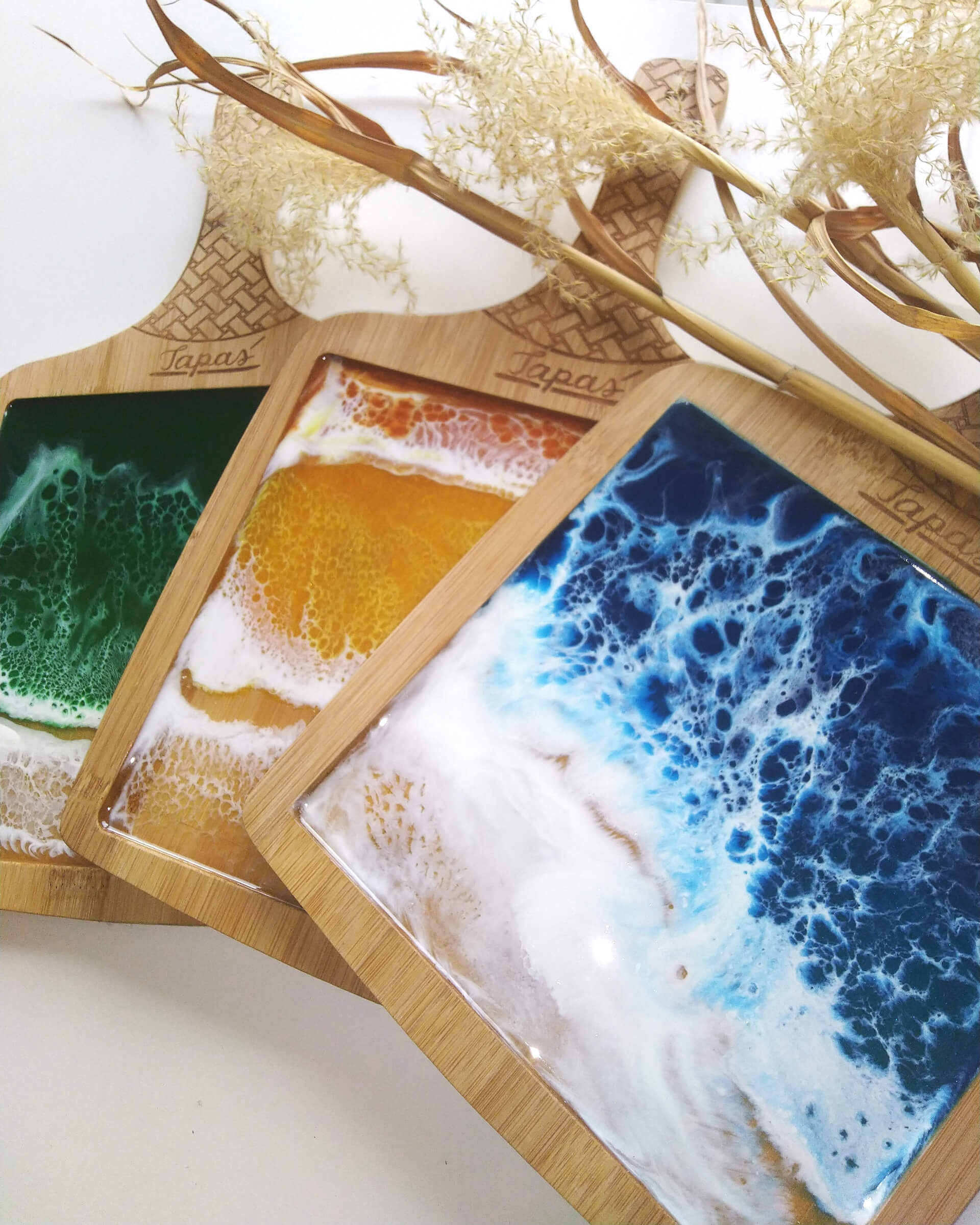 Obrazy a morské brehy z krišťálovej živice