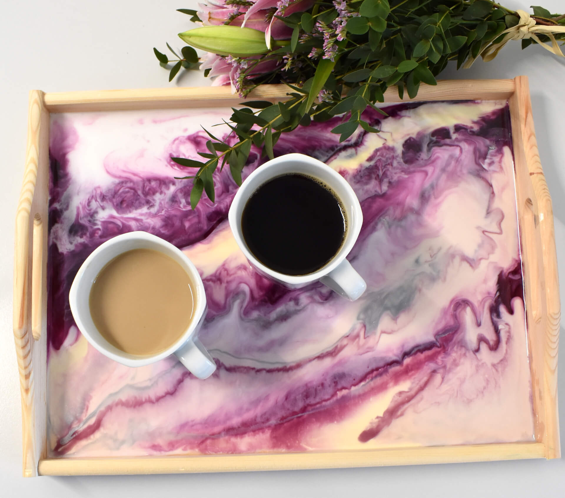 Etažéry, misky a servírovacie podnosy z epoxidovej živice