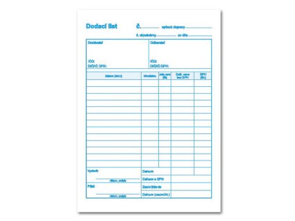 Dodací list A5 s DPH – samoprepis – 100 listov