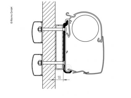 Adaptér markýzy Omnistor pro Dethleffs Globebus