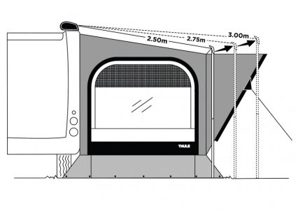 Montážní sada pro markýzy s prodloužením nad 250 cm