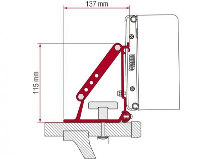 Adaptér F1/F45/F35/ F50/F55 pro střešní nosič