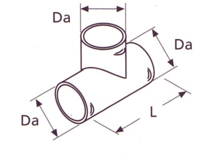 T-kus pro připojení potrubí 90 mm