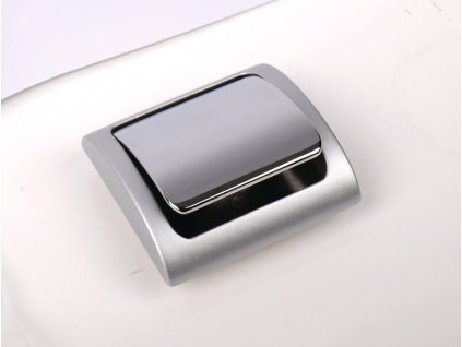 Nábytkový zámek Push-Lock, rámeček stříbrné barvy, knoflík chromovaný