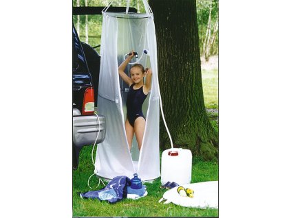 Cestovní kulatá sprcha s vaničkou, průměr 70 cm