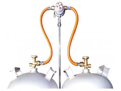 Multimatik systém 2 lahví 50 mbar výstup 8mm š.testovací ventil