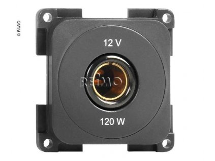 Standardní zásuvka 12V/120W/10A. Břidlicově šedá. Volně ložené (rozbalené)