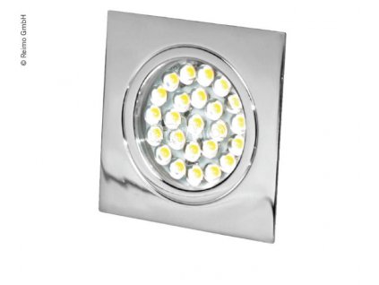 LED reflektor 12V, 1,6W, 24LED, chromový