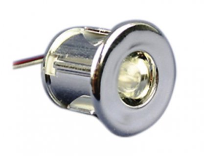 LED 12 V, mini zapuštěný bod chromovaný 0,06 W
