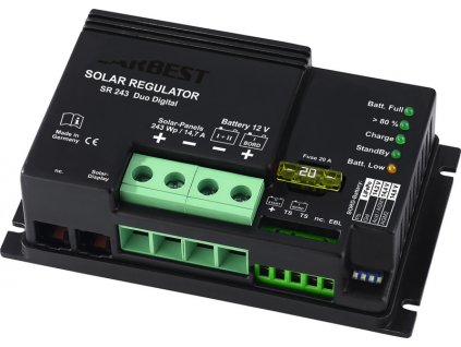 Solární regulátor Carbest SR 243 Duo Digital 12V - PWM regulátor nabíjení