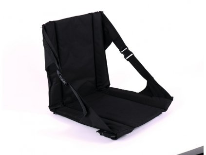 Vyhřívaná podložka pod sedadlo, 40x40 cm, černá, s nastavitelnými popruhy