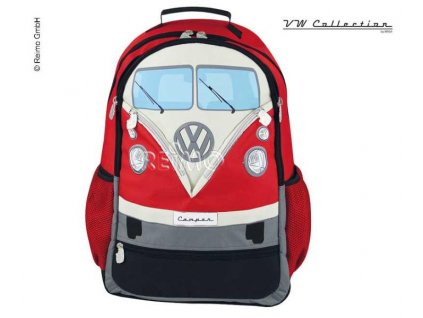 Batoh VW Collection, červený, 43x37x13cm, polyesterová tkanina