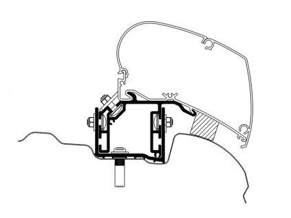 Střešní adaptér Thule Omnistor pro VW Crafter - UK verze