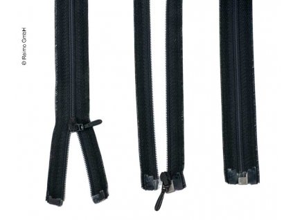 Dělitelný zip 50 cm, dělitelný - odepínatelný v černé barvě