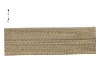 Nekonečný zip v metráži, béžová barva, šířka 2,5 cm