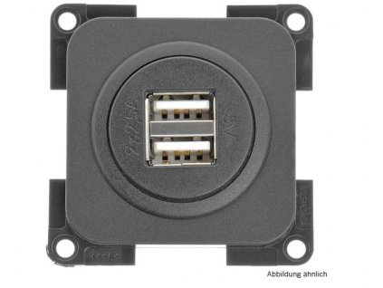 Dvojitá nabíjecí zástrčka USB černá, volně ložená