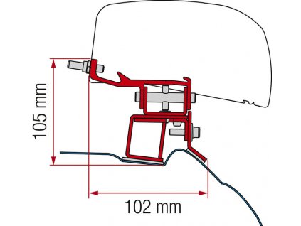 Adaptér pro střešní markýzu F40van Mercedes třídy V od roku 2014