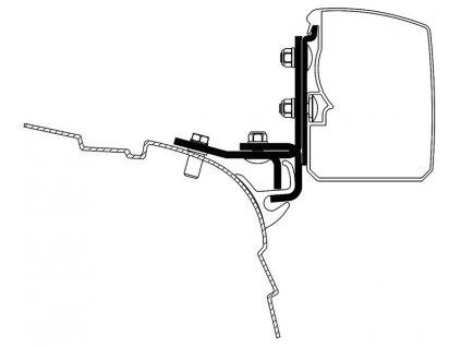 Markýza Thule 3200, adaptér VW T5/T6 Minivan Brandrup Rail LHD