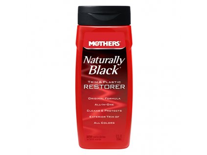 Mothers Naturally Black Trim and Plastic Restorer - oživovač nelakovaných plastů tekutý, 355 ml