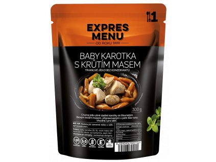 Baby karotka s krůtím masem (1 porce 300g)