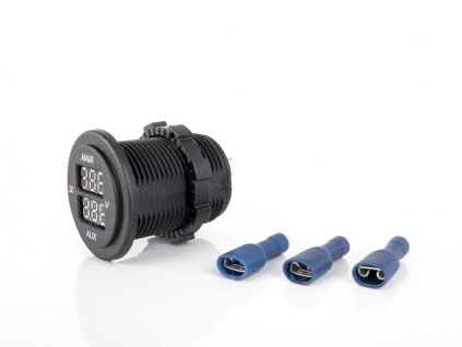 Duální LED voltmetr Carbest - pro dvě baterie