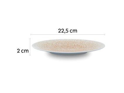 Porcelánový magnetický talíř Silwy - malý, 2 ks, meruňka