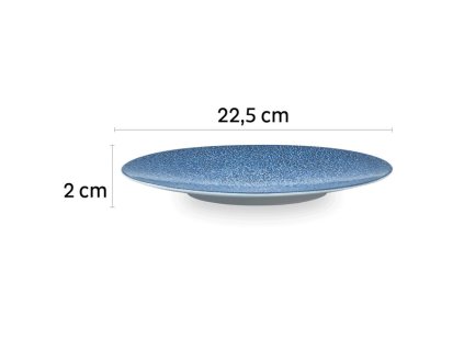 Porcelánový magnetický talíř Silwy - malý, 2 ks, modrý
