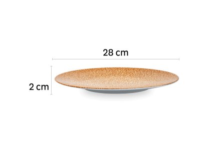 Porcelánový magnetický talíř Silwy - jídelní, 2 ks, meruňka