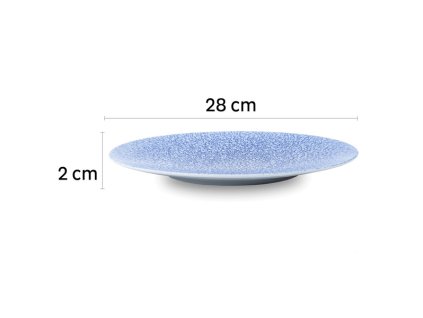 Porcelánový magnetický talíř Silwy - jídelní, 2 ks, modrý