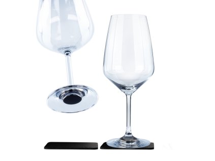 Magnetická křišťálová sklenice na víno BORDEAUX Silwy, 2 ks