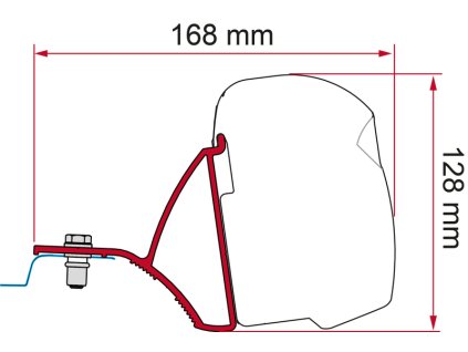 Adaptér pro markýzu Fiamma F43 Van pro vozidlo Renault Trafic, Opel Vivaro, Fiat Talento od roku 2015