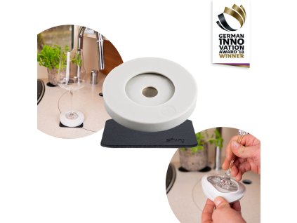 Magnetický držák skleniček Silwy - Single, světle šedý