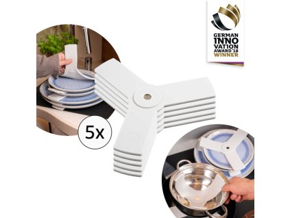 Sada 5 magnetických chráničů talířů a hrnců SILWY, šedá