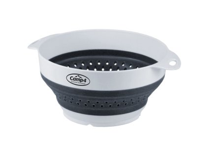 Silikonová miska a cedník CAMP4 - bílá / šedá