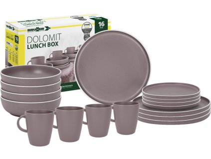 Sada melaminového nádobí Brunner DOLOMIT ROSE 16dílná, pro 4 osoby