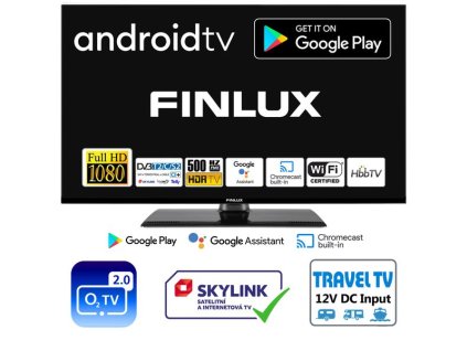 Televize Finlux TV32FFMG5771 - ANDROID11, HDR, FHD, SAT, DVB-T2, WIFI, 12V, TRAVEL TV